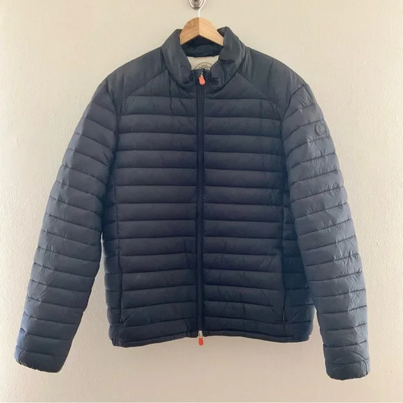 SAVE THE DUCK Men's XL Dark Blue Puffer Jacket - Picture 3 of 13